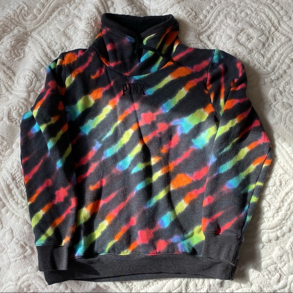 PINK Rainbow Zebra Sherpa Lined Pull Over - Picture 2 of 7